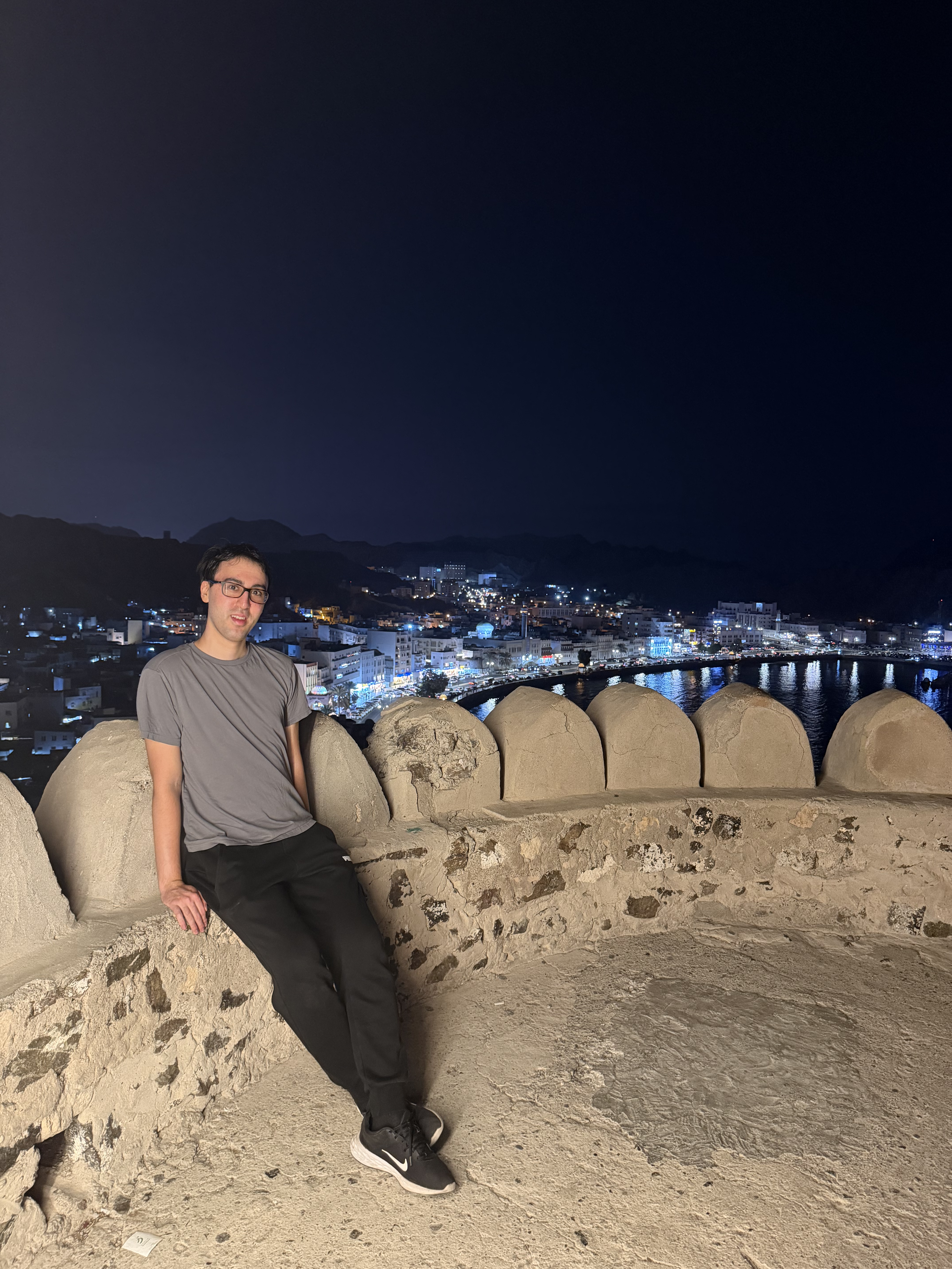 Aaron Jacobson on top of Muttrah Fort